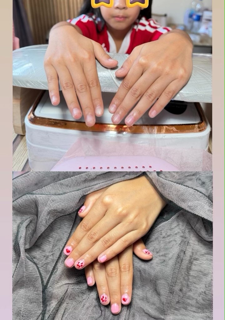 รีวิวทำเล็บร้อยเอ็ด - เพ้นท์เล็บเจลถึงบ้าน ก่อนและหลัง (เด็ก)